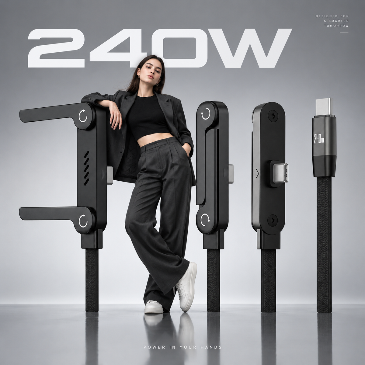 NovaCab™ - Câble de Charge Tressé avec Support Téléphone Intégré